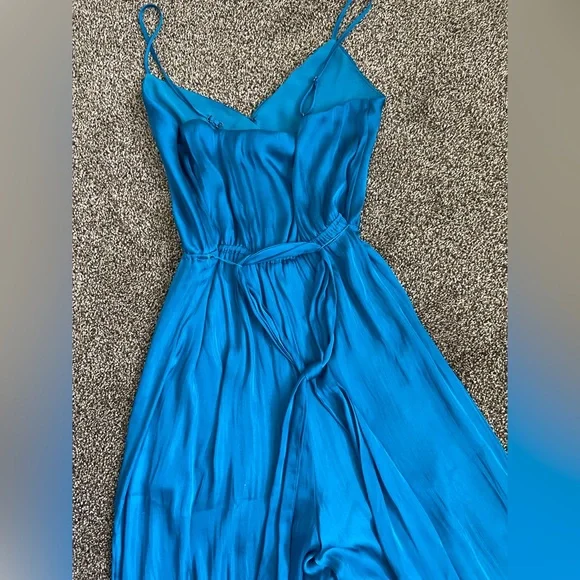 NWT Banana Republic PETITE SATIN WIDE-LEG CROPPED JUMPSUIT Size 4P - Picture 6 of 7